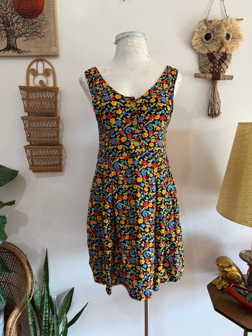 Y2K Floral Jumper Mini Dress